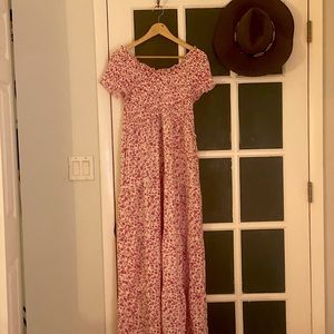 OFF THE SHOULDER CRISS CROSS FLORAL MAXI - Jessica Simpson- size M -